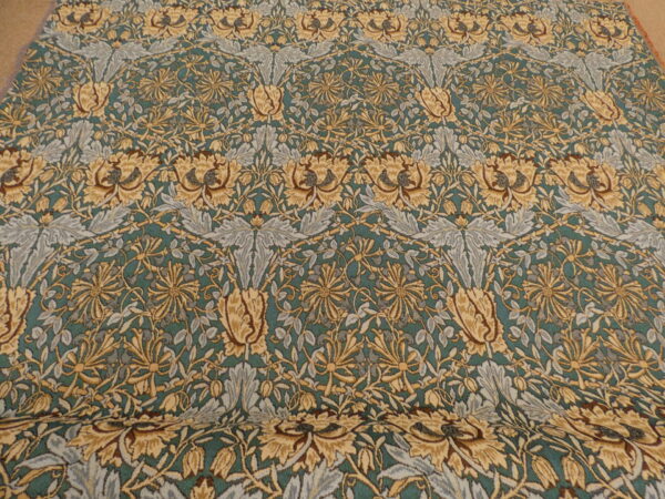 William Morris Honeysuckle Emerald Tapestry Fabric