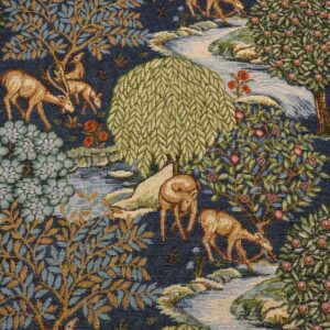 William Morris THE BROOK Tapestry Fabric in BLUE