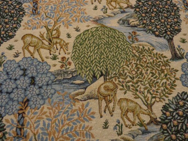 William Morris THE BROOK Tapestry Fabric in NATURAL 2