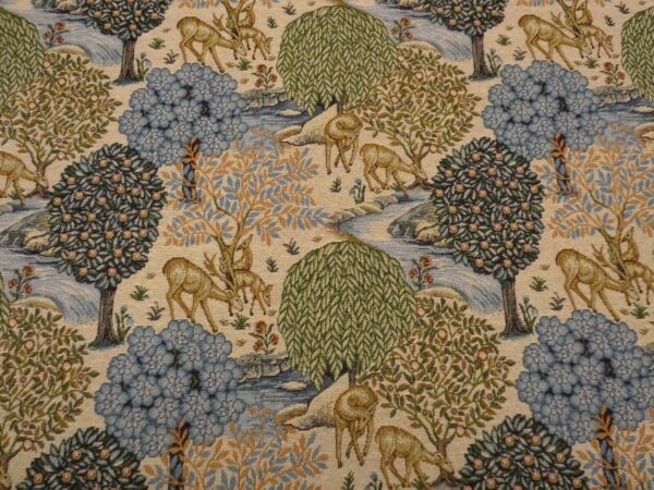 William Morris THE BROOK Tapestry Fabric in NATURAL