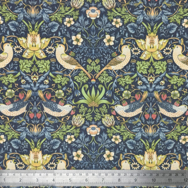 Strawberry Thief Navy Outdoor Fabric