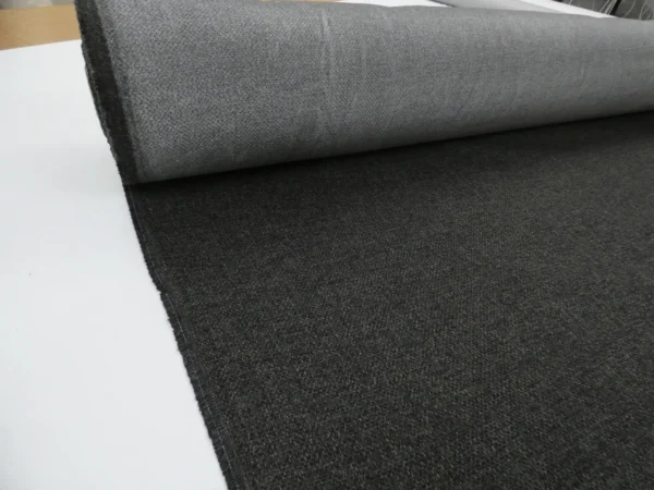 BLACK Chunky Weave Upholstery Fabric