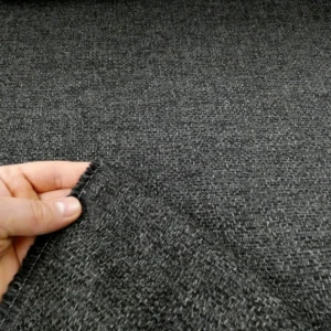 BLACK Chunky Weave Upholstery Fabric