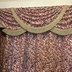 Willow Bough Crimson Tapestry Curtains 1