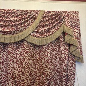 Willow Bough Crimson Tapestry Curtains