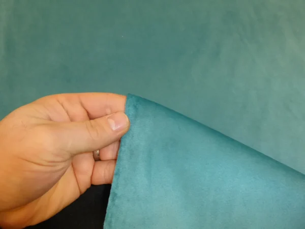 Turquoise Plush Velvet Fabric