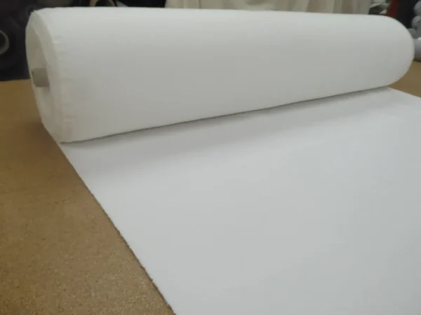 WHITE COTTON THERMAL CURTAIN DOMETTE INTERLINING FABRIC