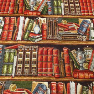 Library of Books Tapestry Fabric