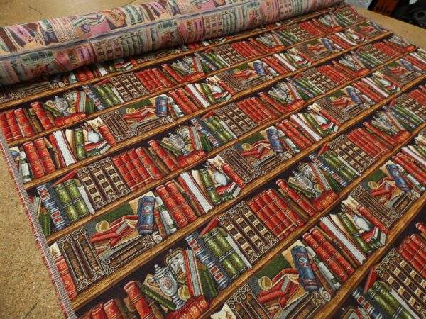 Library of Books Tapestry Fabric