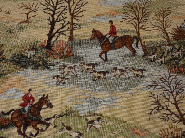 Horse and Hounds Tapestry Fabric