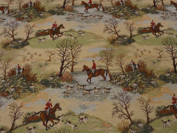 Horse and Hounds Tapestry Fabric