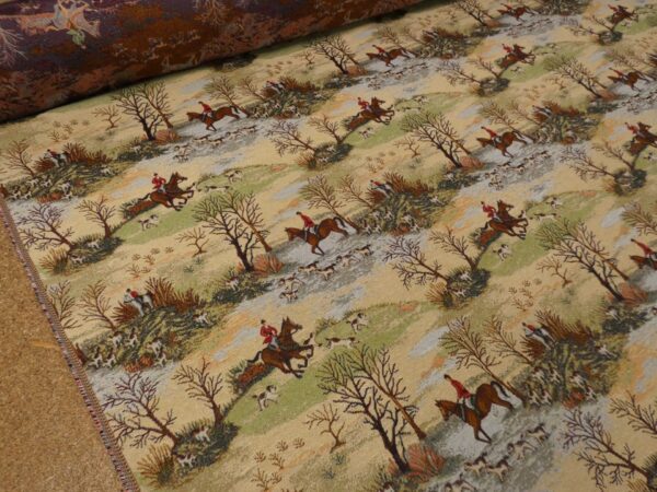 Horse and Hounds Tapestry Fabric