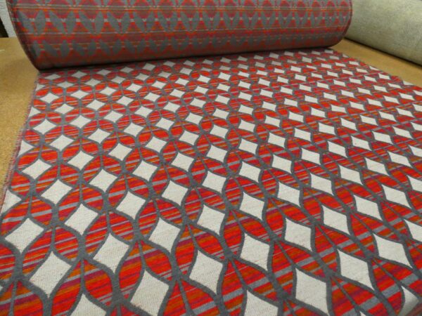 Funky Retro Style Chenille Upholstery Fabric