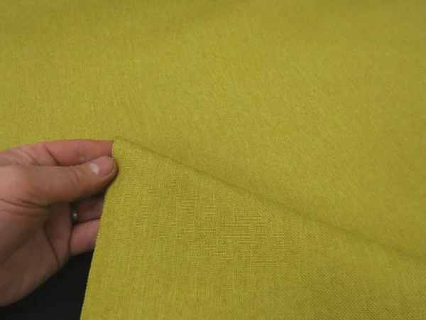 Lime Green Linen Look Fabric