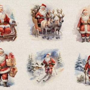 Santa Christmas Cushion Panels