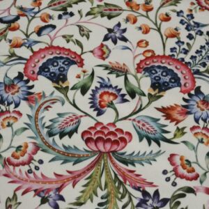 Byron Ivory Printed Velvet Fabric