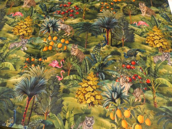 Royal Gardens Printed Velvet Fabric