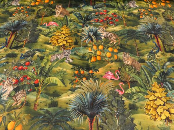 Royal Gardens Printed Velvet Fabric