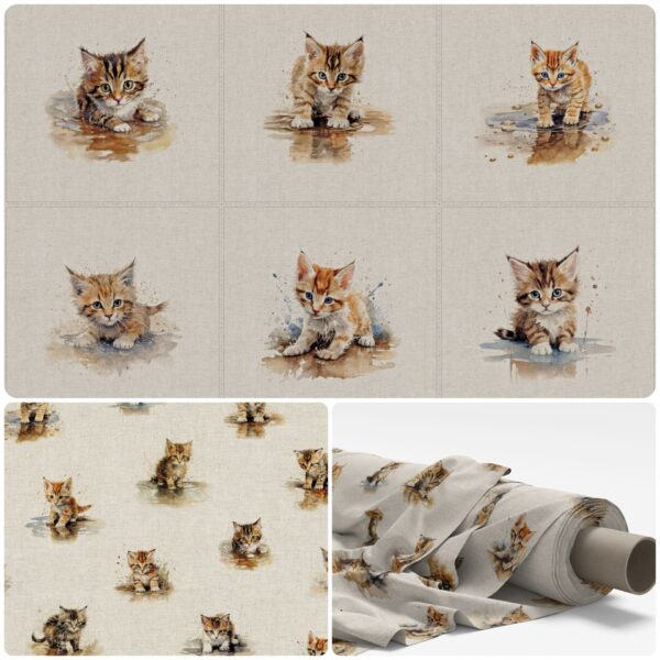 CUTE KITTENS CUSHION PANELS