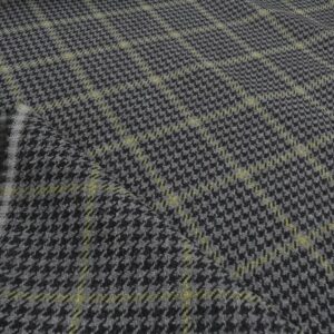 GREY Tweed Style Checked Upholstery Cushion Fabric