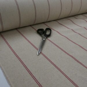 LAURA ASHLEY NATURAL with RED Twin Stripe