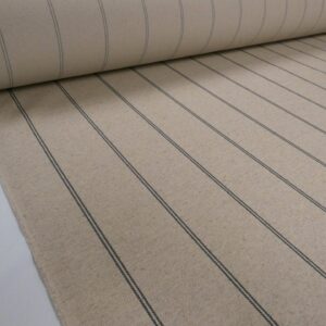 LAURA ASHLEY NATURAL with GREY Twin Stripe