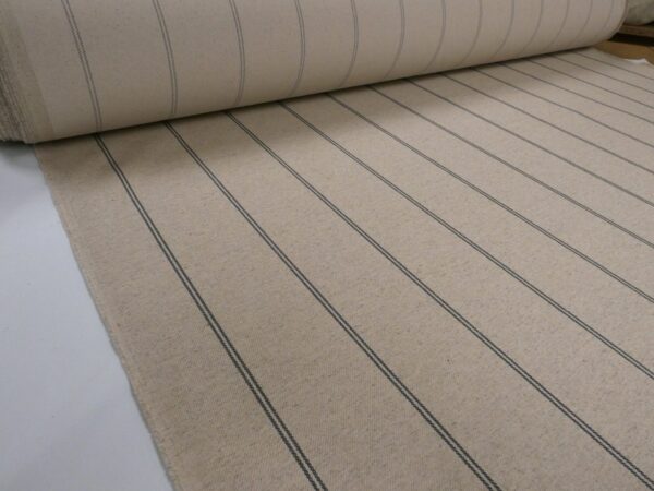 LAURA ASHLEY NATURAL with GREY Twin Stripe