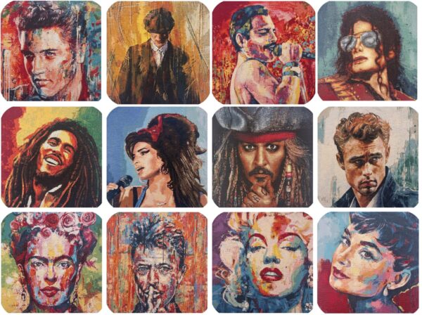 Pop Culture Icons Tapestry Fabric Cushion Panels