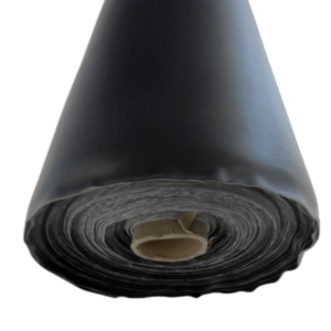 BLACK Faux Leather Upholstery Fabric