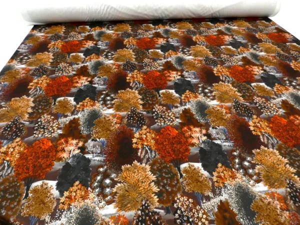 Forest Autumn Velvet Fabric 1