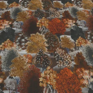 Forest Autumn Velvet Fabric