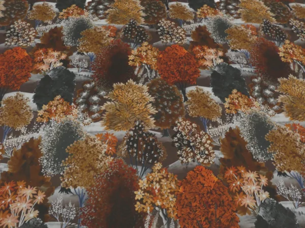 Forest Autumn Velvet Fabric