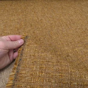 Dark Ochre Chunky Boucle Weave Upholstery Fabric from NEXT