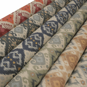 BOHO IKAT Linen Blend Fabric