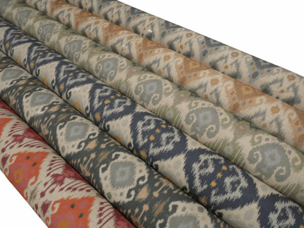 BOHO IKAT Linen Blend Fabric