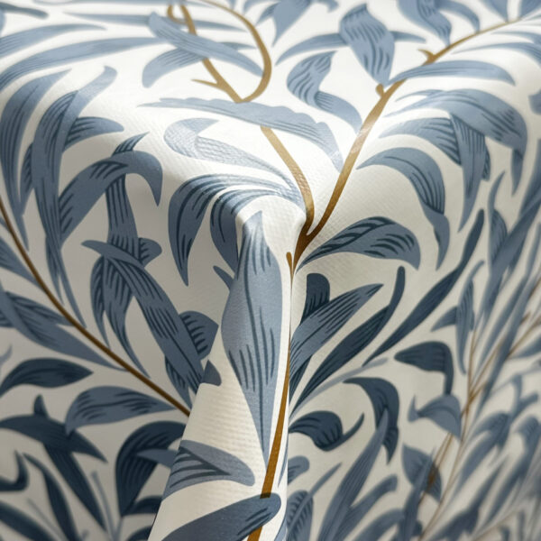 WILLOW BOUGH BLUE PVC TABLECLOTH FABRIC