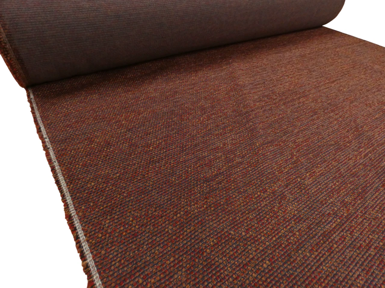 Wine Chunky Boucle Chenille Upholstery Fabric ELGIN 1