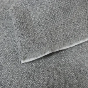 Steel Plain Mini Boucle Weave Fabric