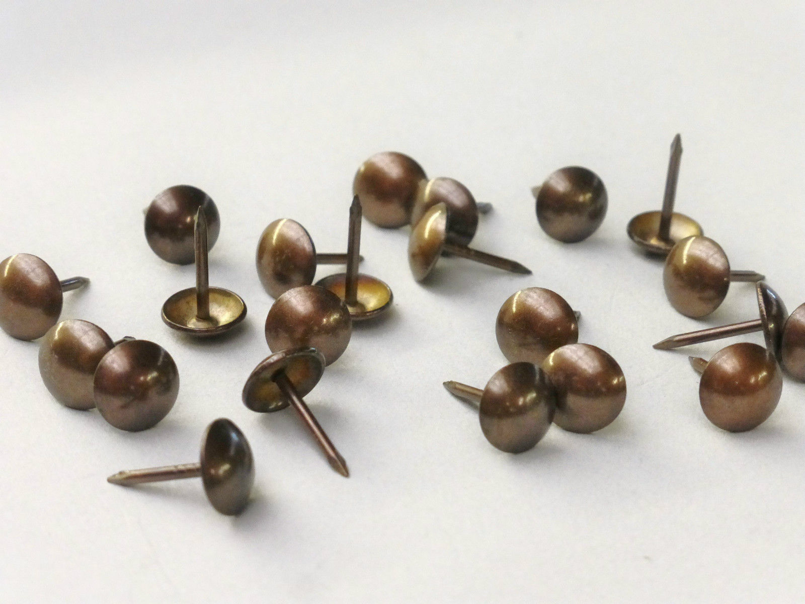 100 ASTER SWIRL UPHOLSTERY NAILS BRASS FURNITURE STUDS 