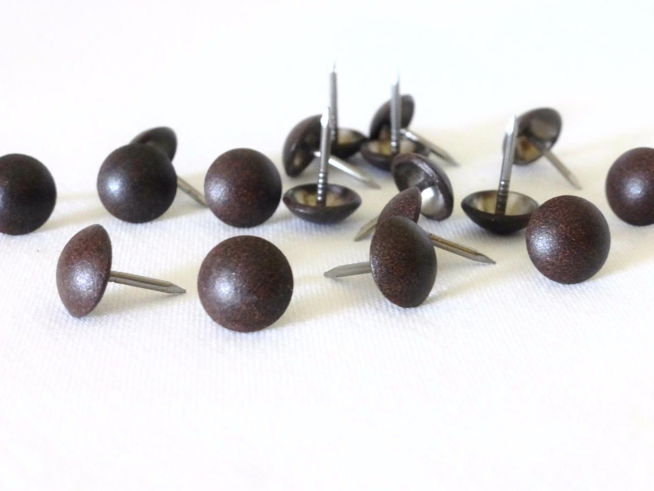 STUDS PINS BROWN COLOUR 5-5000 X DECORATIVE UPHOLSTERY CRAFT NAILS TACKS 