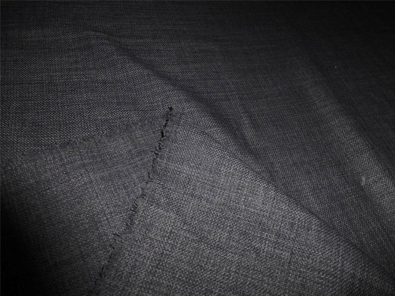 CHARCOAL GREY Linen Look Upholstery Fabric - Ellbee Fabrics