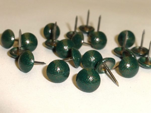 GREEN and COPPER DECORATIVE UPHOLSTERY NAILS