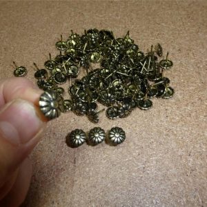 50 X Daisy Decorative Upholstery Nails Studs Tacks Ellbee Fabrics